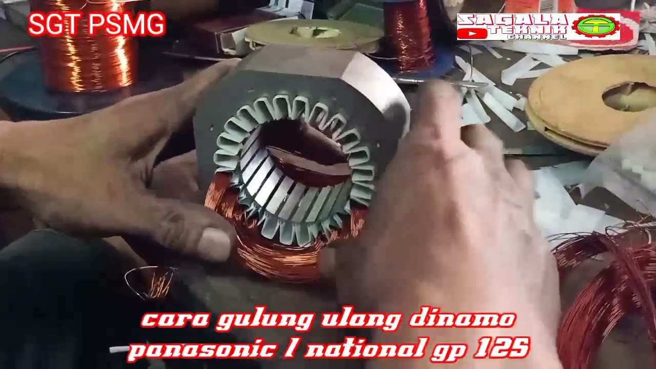 cara menggulung ulang dinamo pompa panasonic 125