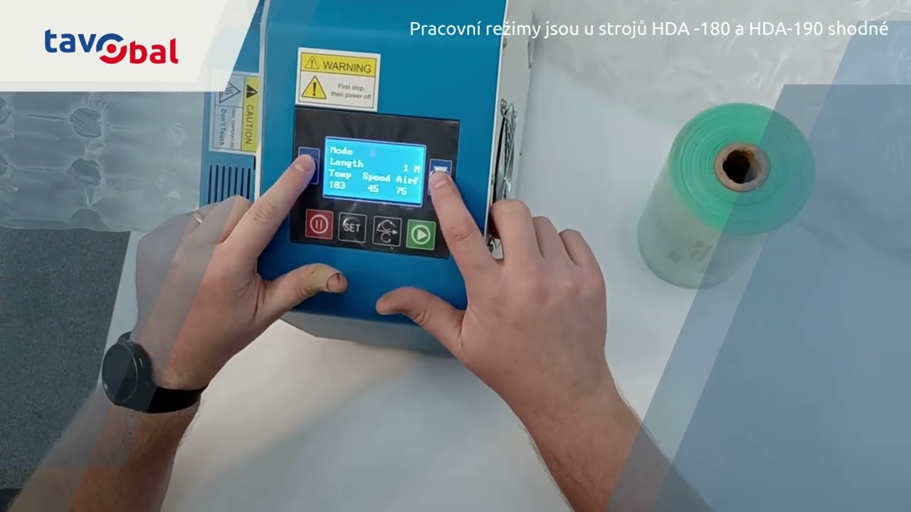 HDA-190 Stroj na vzduchové polštářky - video návod