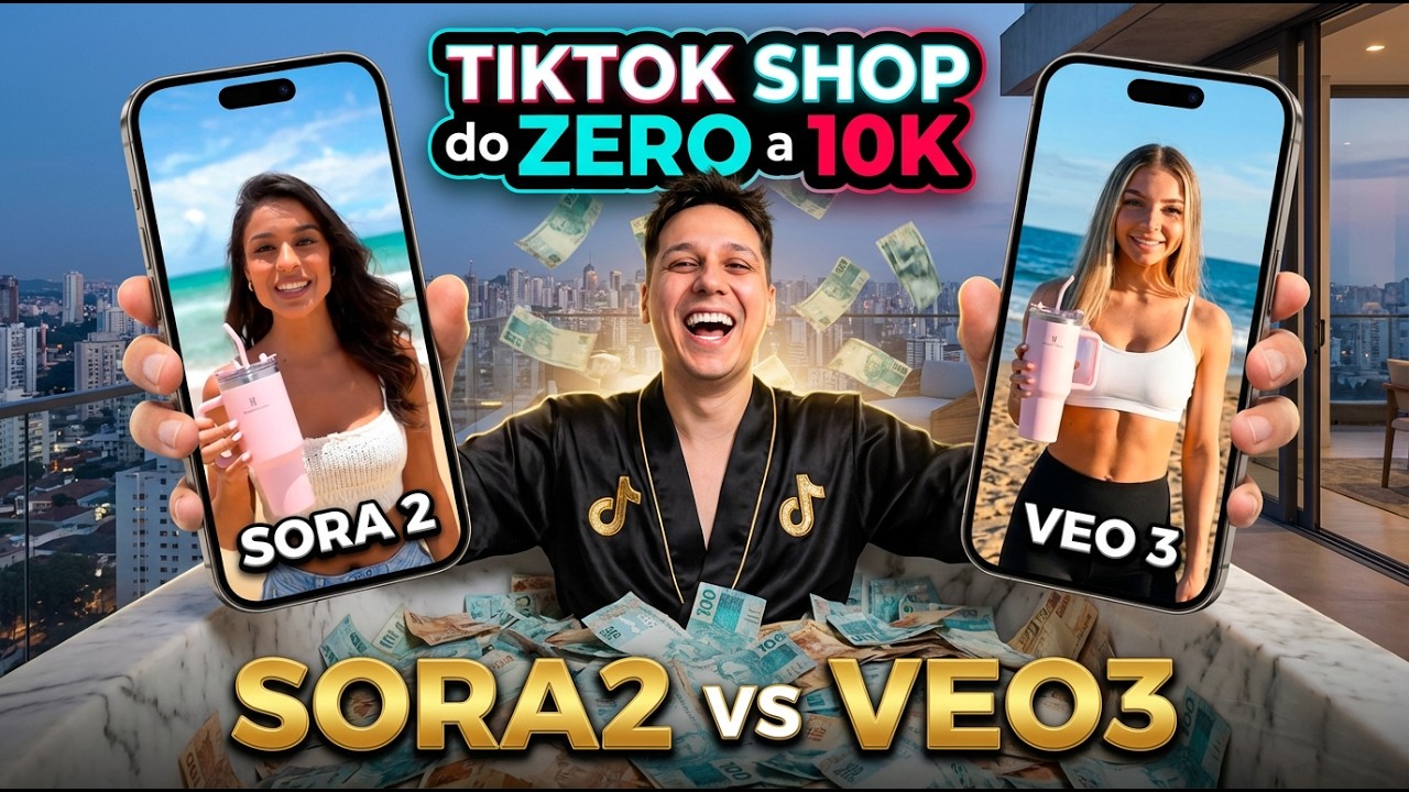SORA 2 vs VEO 3: Qual Influencer IA Vende Mais no TIKTOK SHOP? | EP 03