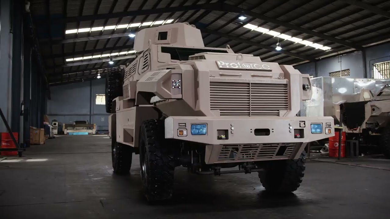 The Mine Resistance Armoured  Protected Vehicle (MRAP) by Proforce