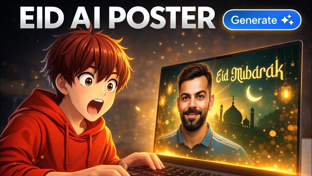 Create Eid Greetings Poster with Ai | Eid Mubarak Poster Design 2026