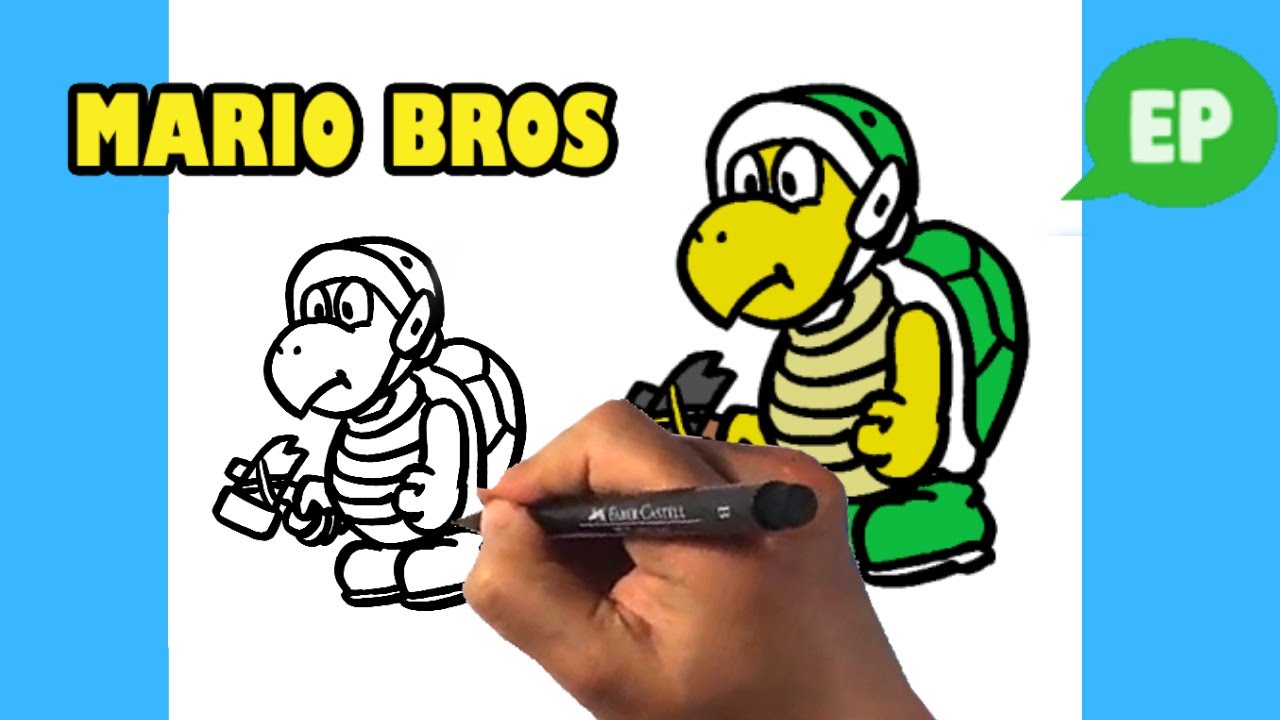 How to Draw a Mario Bros - Hammer Bro