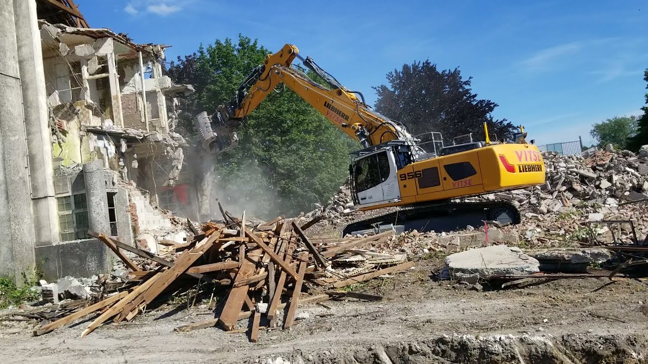 NEW liebherr 956 flèche droite (démolition)part2
