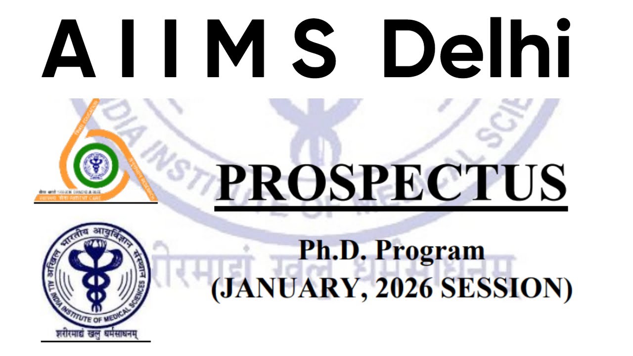 AIIMS DELHI PhD ADMISSION 2026 JAN|| FELLOWSHIP FOR ALL|| APPLY NOW