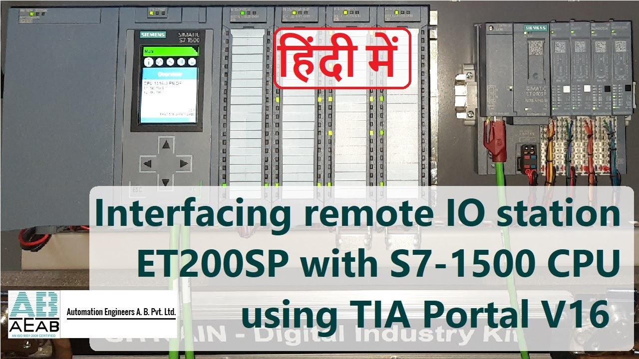 How to Interface a Remote IO station ET200SP with S7-1500 using TIA Portal V16 | In Hindi | AEAB
