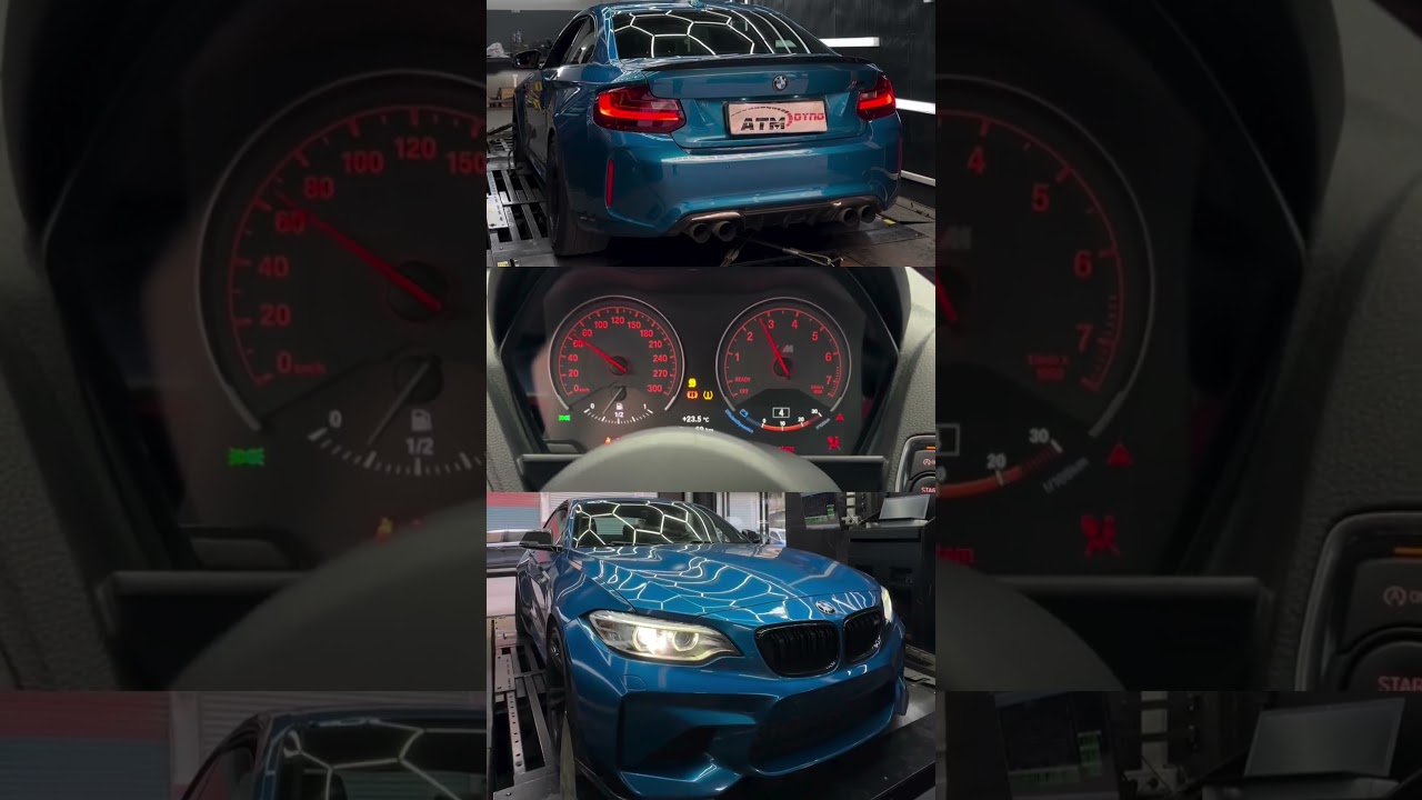BMW M2 F87 with M Performance Exhaust Screaming on the Dyno