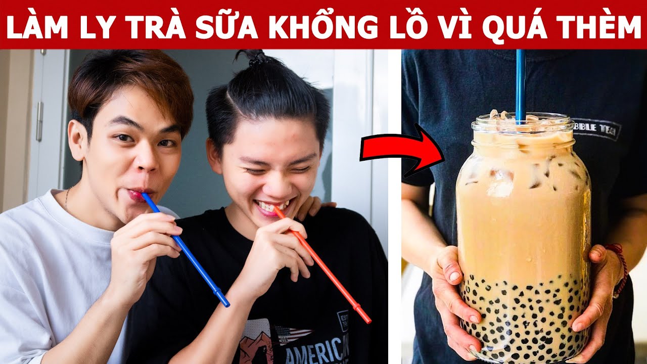 Quá Thèm Trà Sữa, Tụi Mình Đã Làm Ly Trà Sữa Khổng Lồ | Oops Banana Vlog 279