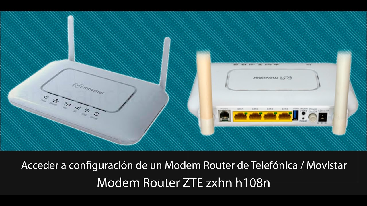 Como cambiar contraseña de un modem router telefonica movistar ZTE zxhn h108n  configuracion basica