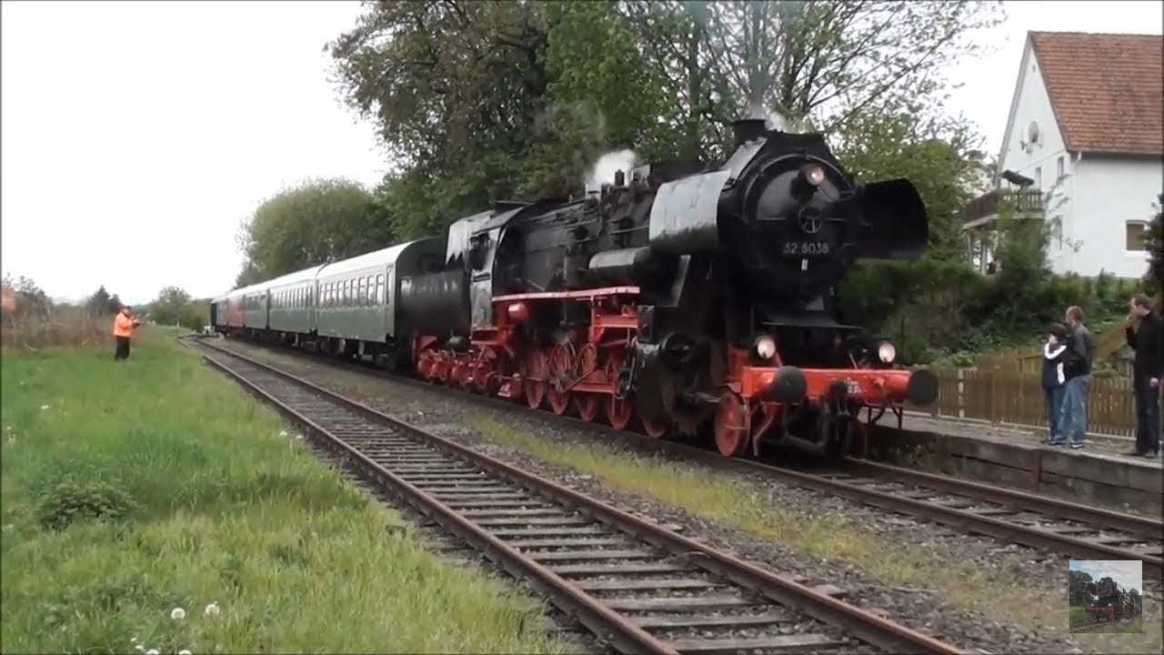 52 8038 der Dampfeisenbahn Weserbergland   Fahrtag 05-06.05.2012 (HD)