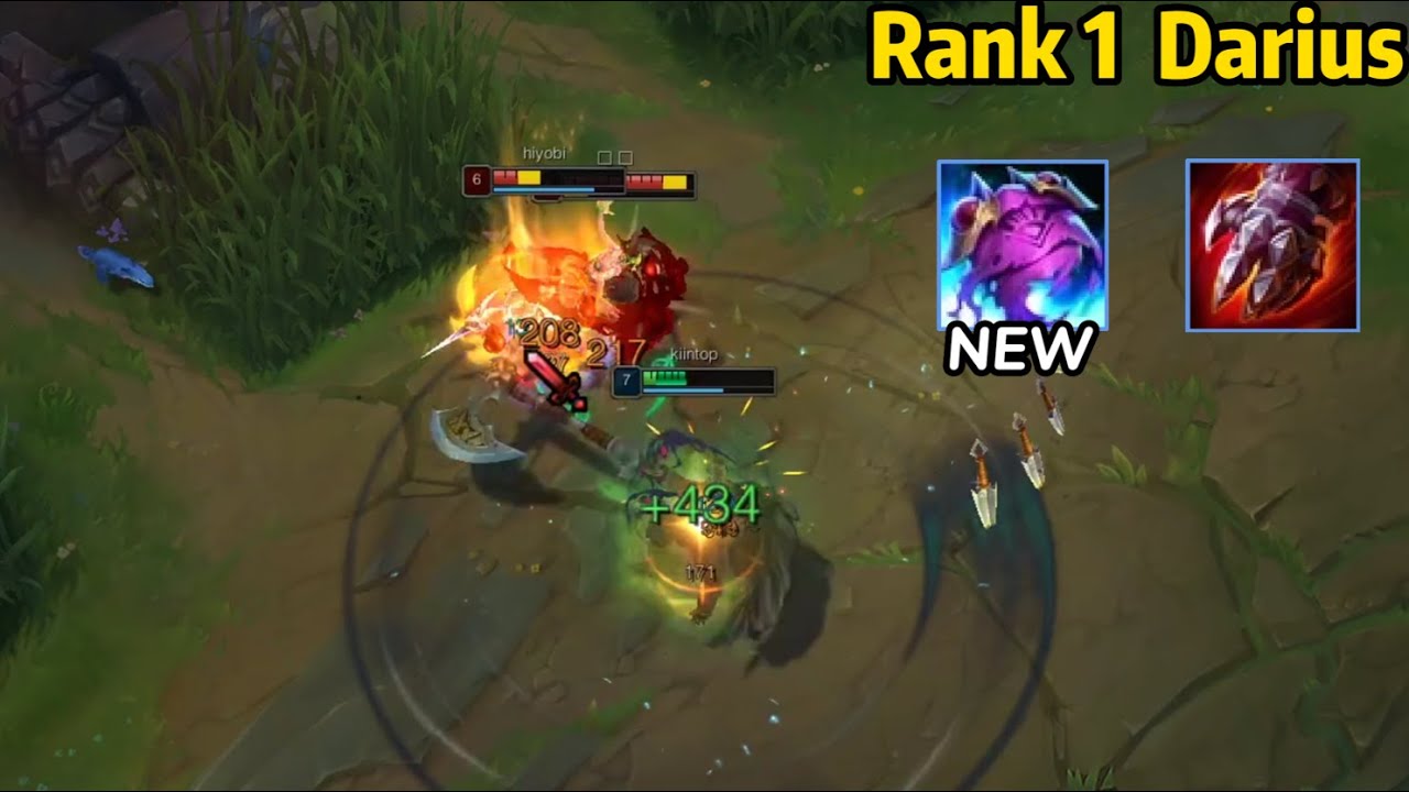 Rank 1 Darius: Testing NEW DARIUS BUILD in KR Server! *INSANE QUADRAKILL*