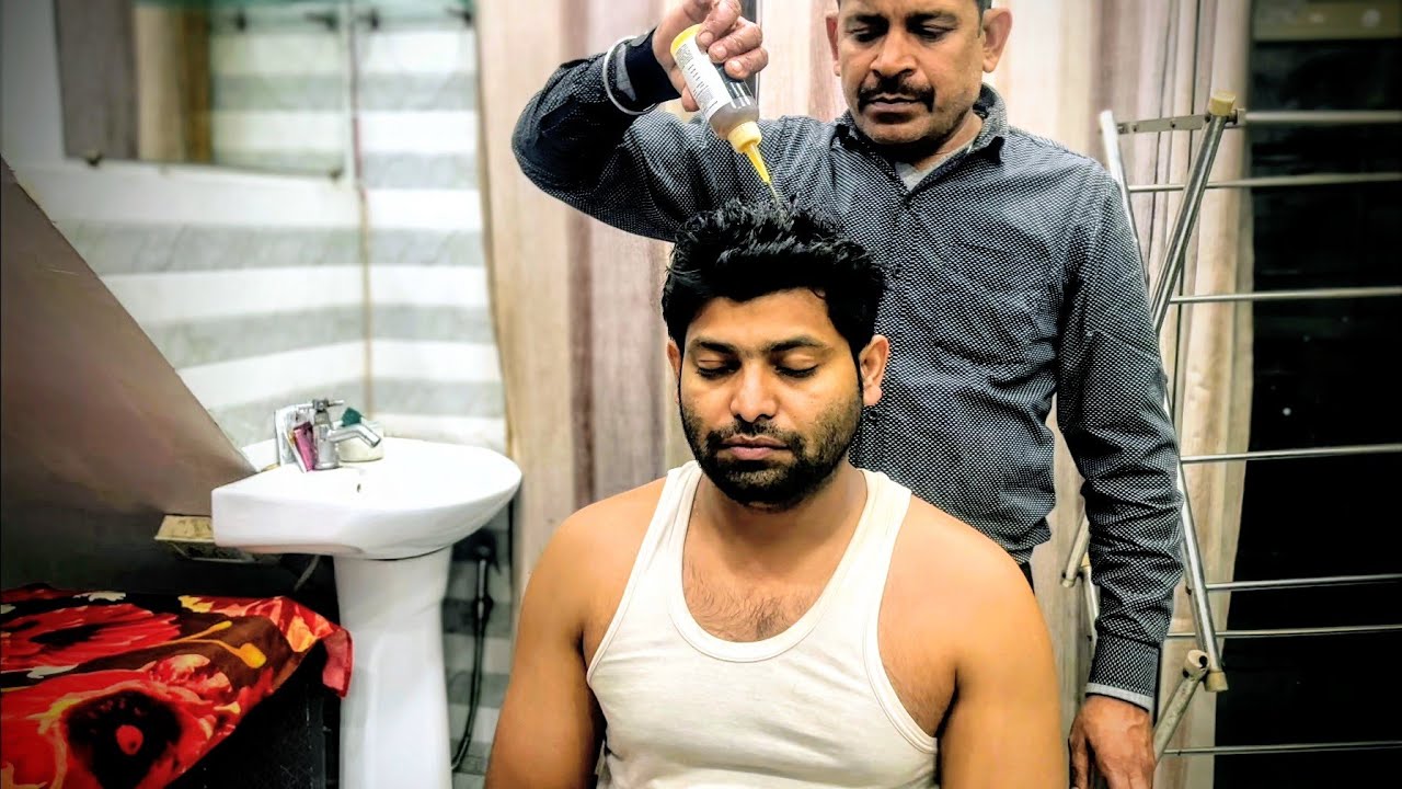 ASMR STRESS RELIEF HEAD MASSAGE FROM DINESH Barber #asmr
