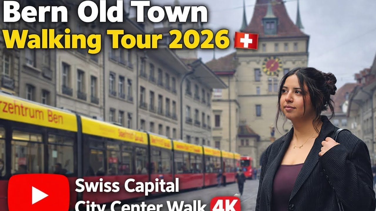 Bern Old Town Walking Tour 2026 🇨🇭 | Swiss Capital City Center Walk 4K