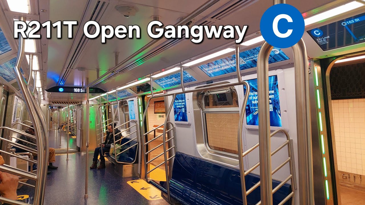 MTA New York City Subway: R211T (C) Open Gangway Train Ride 59th to 168th Street #mta