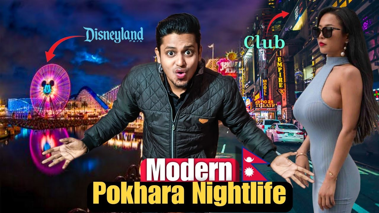Modern Pokhara Nightlife | Lake Side Devloped Area | Club Bar Cafes | Nepal Nightlife #nepal
