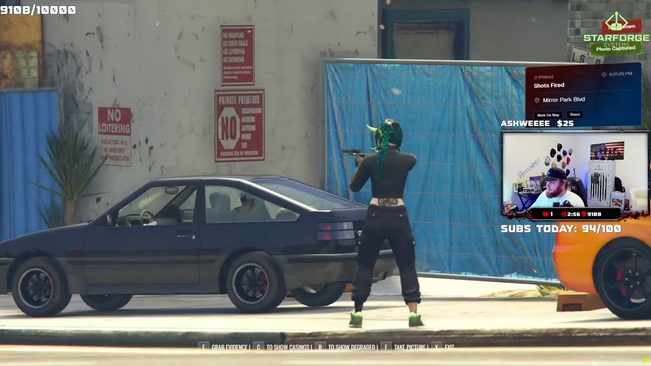 Hutch runs into a shootout between 2 gangs - GTA V Prodigy RP 2.0