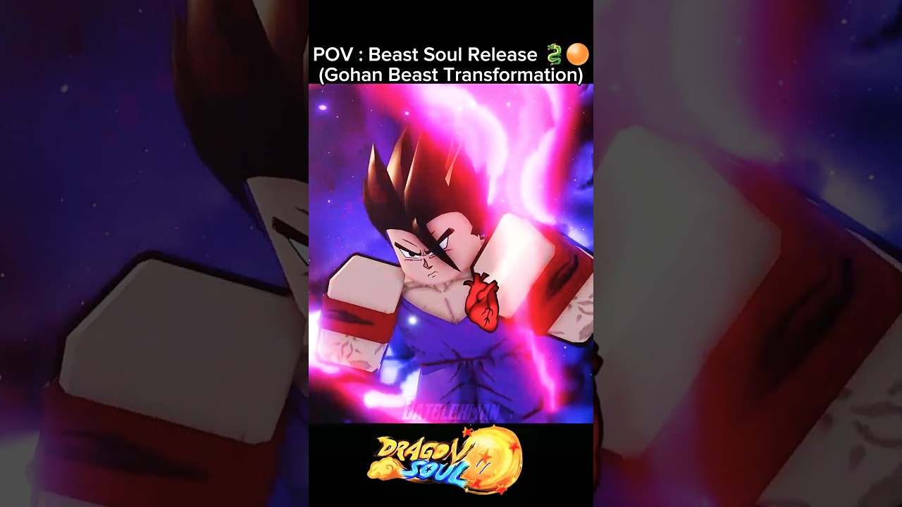 Gohan Beast (Soul) Transformation Release 🟠🐉 (Dragon Soul Roblox) #roblox #dragonsoul #dbz #dbs
