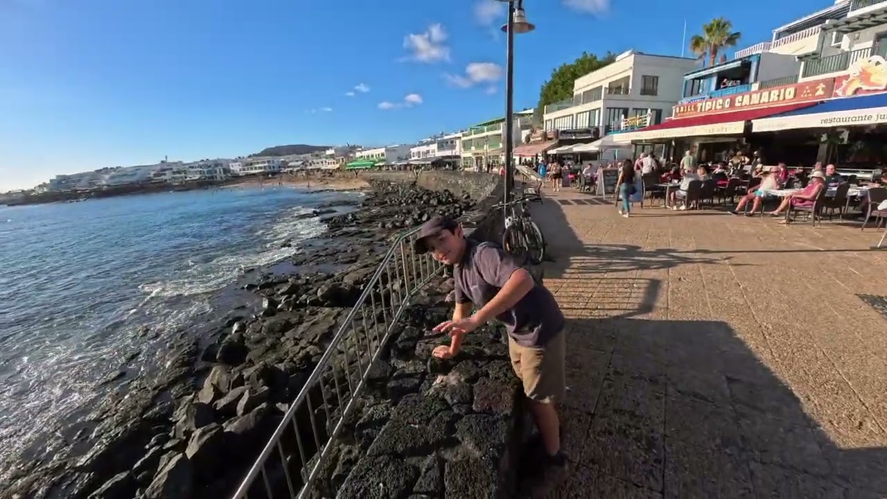 Sunshine walk in Playa Blanca, Lanzarote