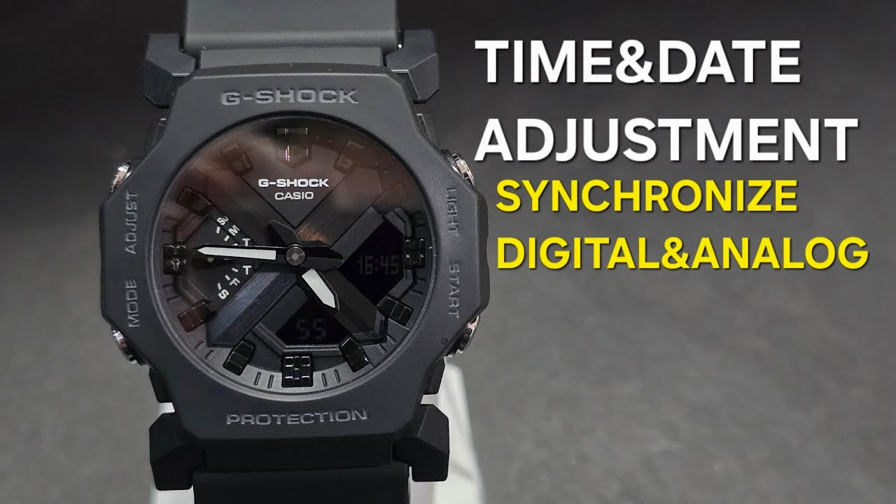HOW TO SET TIME AND DATE CASIO G-SHOCK GA-2300-1AER | DIGITAL AND ANALOG