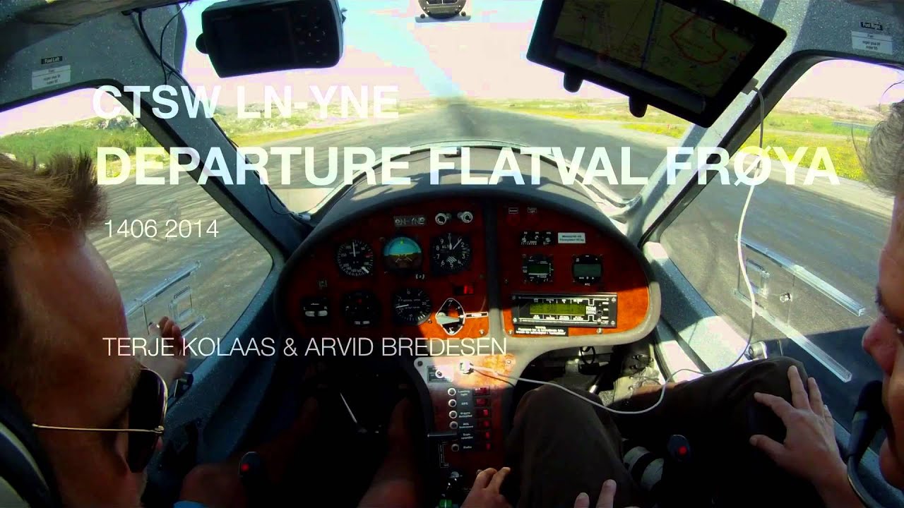 Landing & take off at Flatval Airport, Frøya, Norway - CTSW