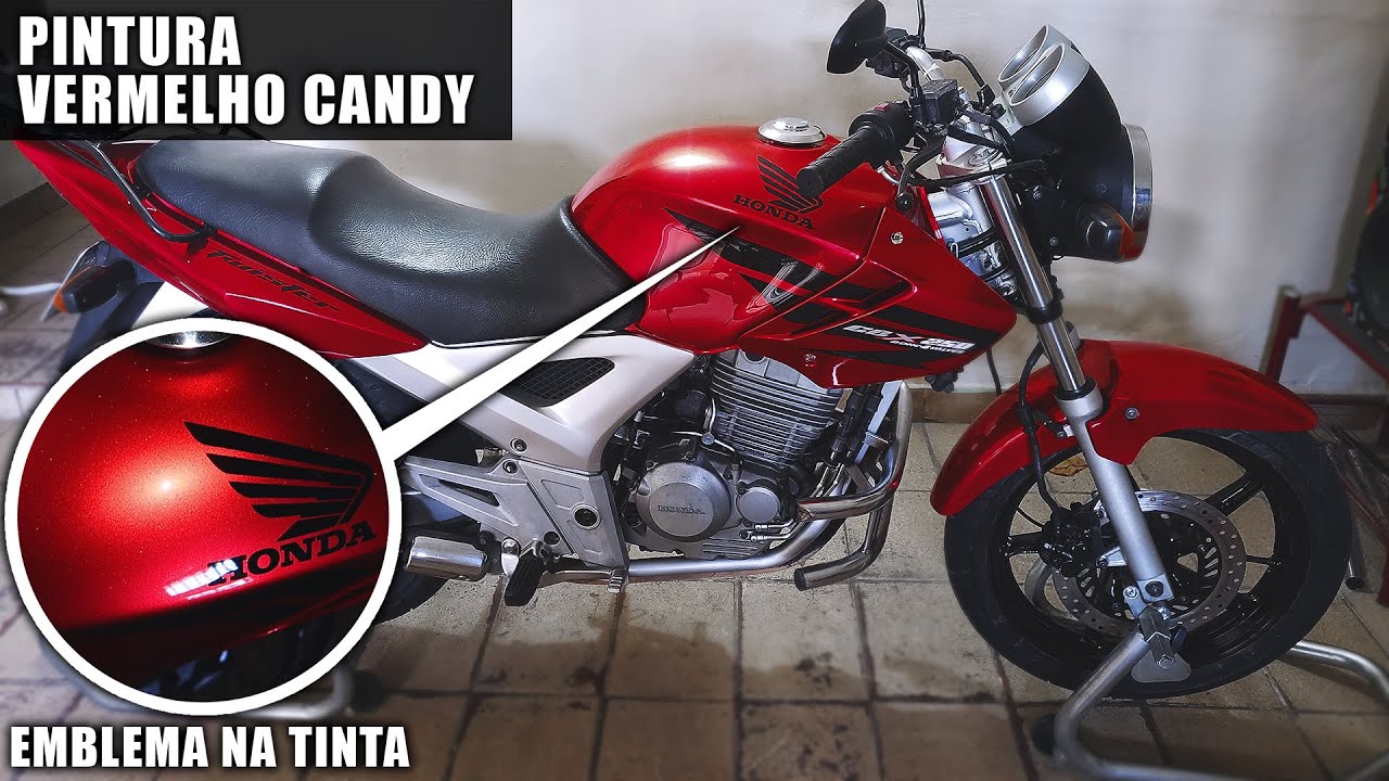 COMO FAZER PINTURA VERMELHO CANDY FLAKE NA TWISTER COM ADESIVOS NA TINTA