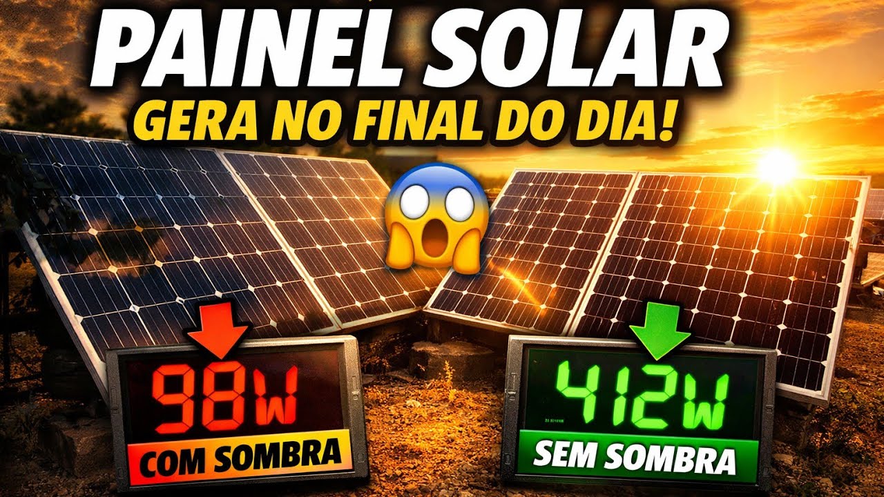 Olha Quanto um Painel Solar Gera no Final do Dia