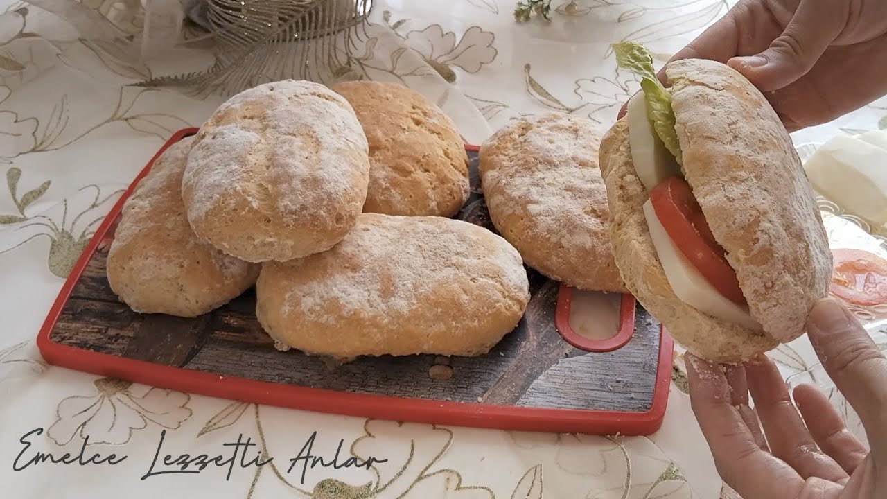 KOLAY AZ MALZEMELİ SANDWİCH EKMEĞİ TARİFİ #ekmek #sandwichekmeği
