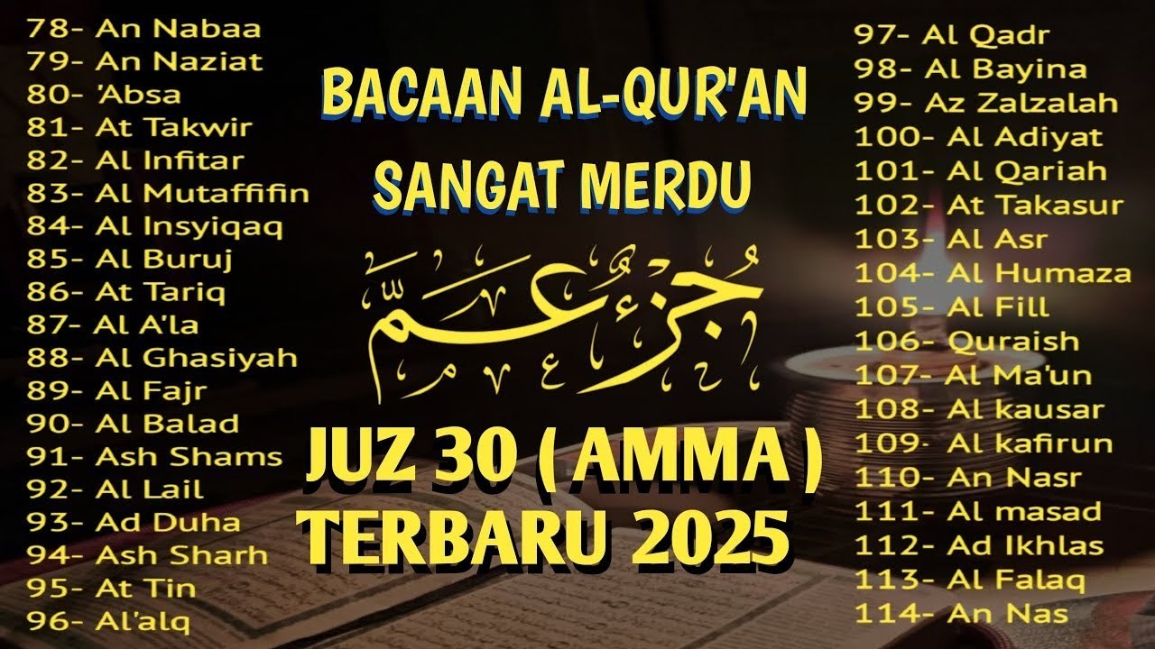 Murotal Al Quran Juz 30 (Juz Amma) Merdu - NEW beautiful Quran recitation, BY ALAA AQEL