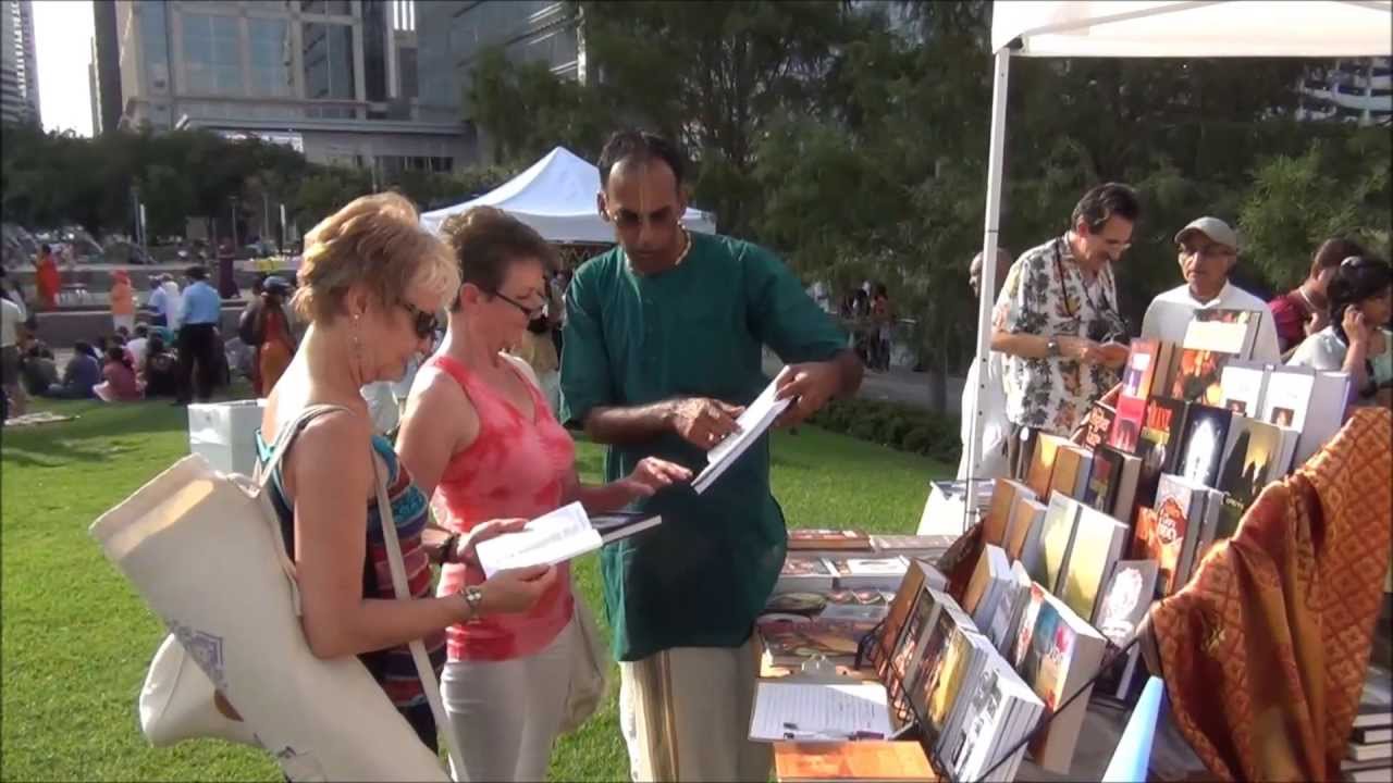 ISKCON Houston Rath Yatra 2013 Book Distribution and booths