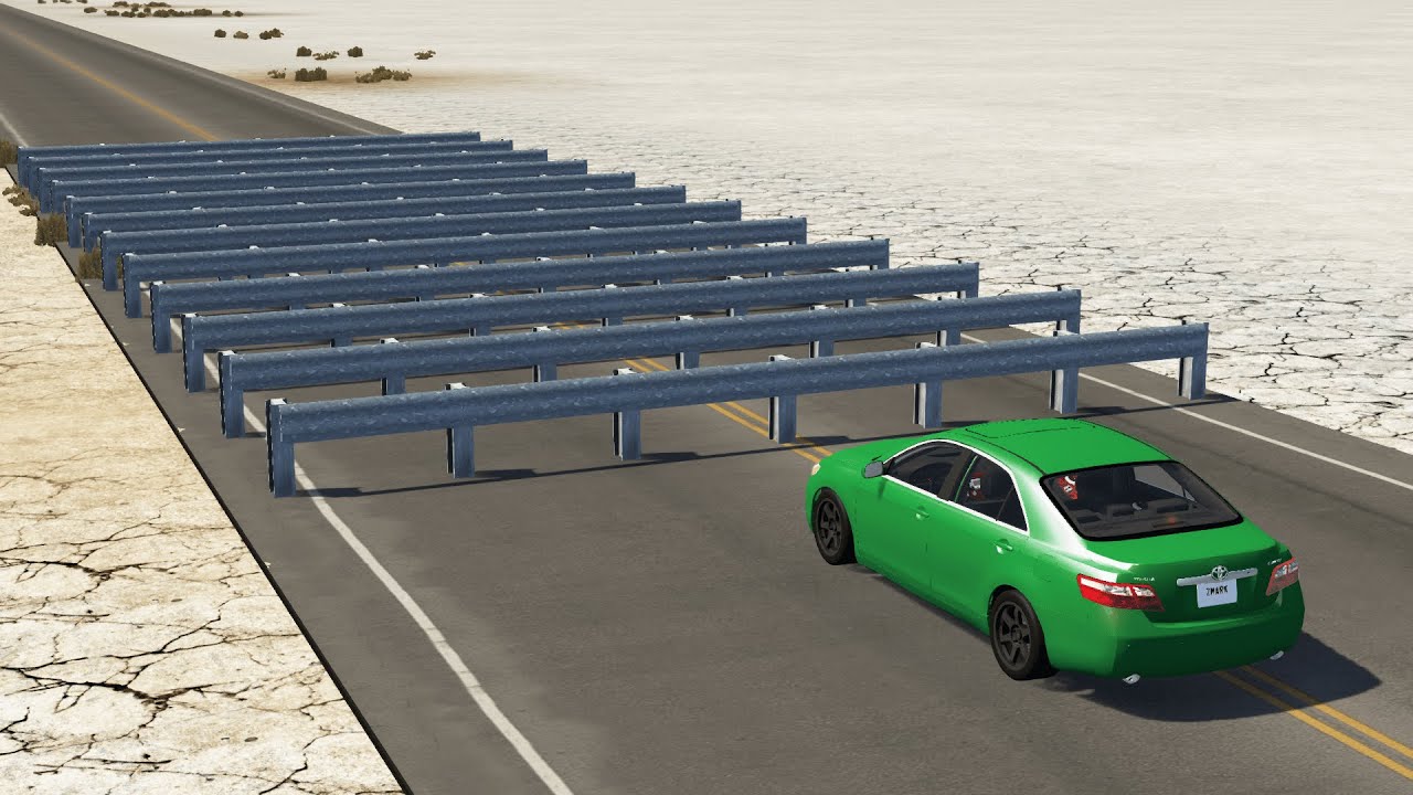 CARS vs GUARDRAIL #1 &ndash; BeamNG.Drive Crashes