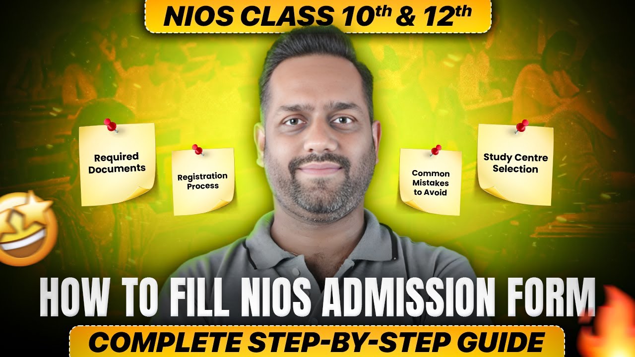 How to Fill NIOS Admission Form &ndash; Complete Step-by-Step Guide (Class 10 & 12)
