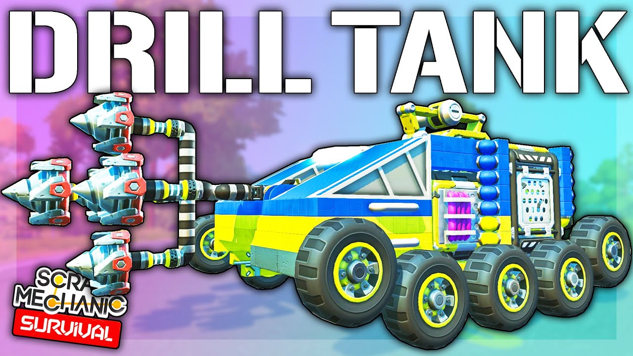 My AWESOME NEW Mining Tank for Collecting & Processing Resources! (Scrap Mechanic Survival Ep. 29)