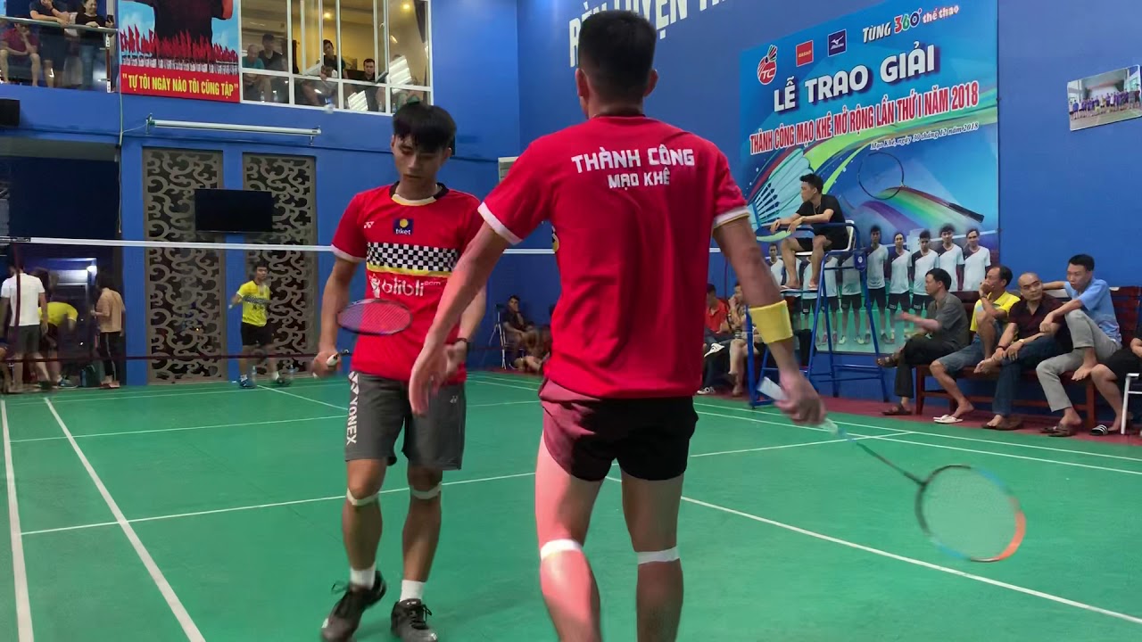 Bán kết 2 đôi nam. Hoàng Anh, Lâm - Triệu, Việt. Giải Thành Công Mạo Khê 50 củ lần 3 năm 2019