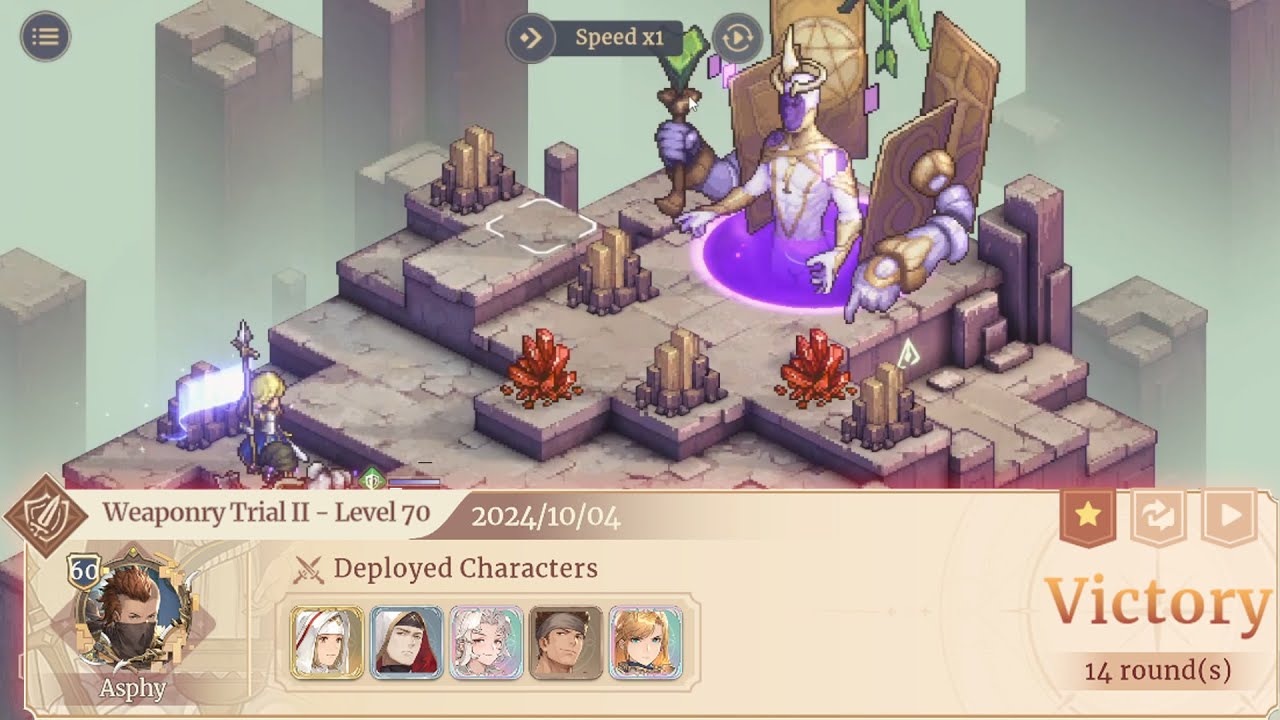 Sword of Convallaria Weapon Trial 2/II lv70 F2P Rawiyah/Gloria