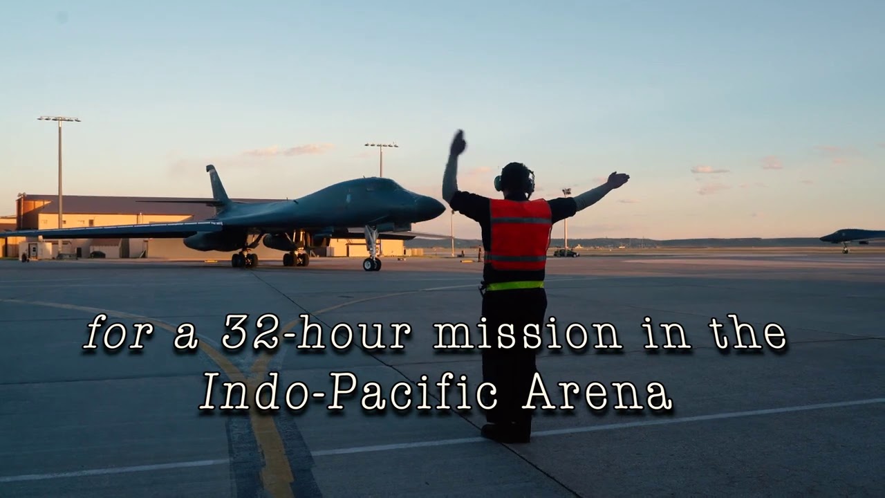 INDOPACOM Bomber Task Force With B-1B Lancer Bombers From Ellsworth Air Force Base, South Dakota