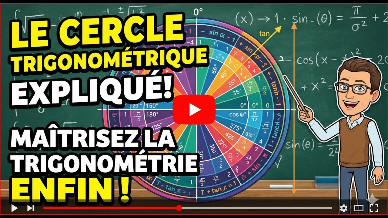 cercle trigonométrique ( tronc commun )شرح مفصل  و جد مبسط