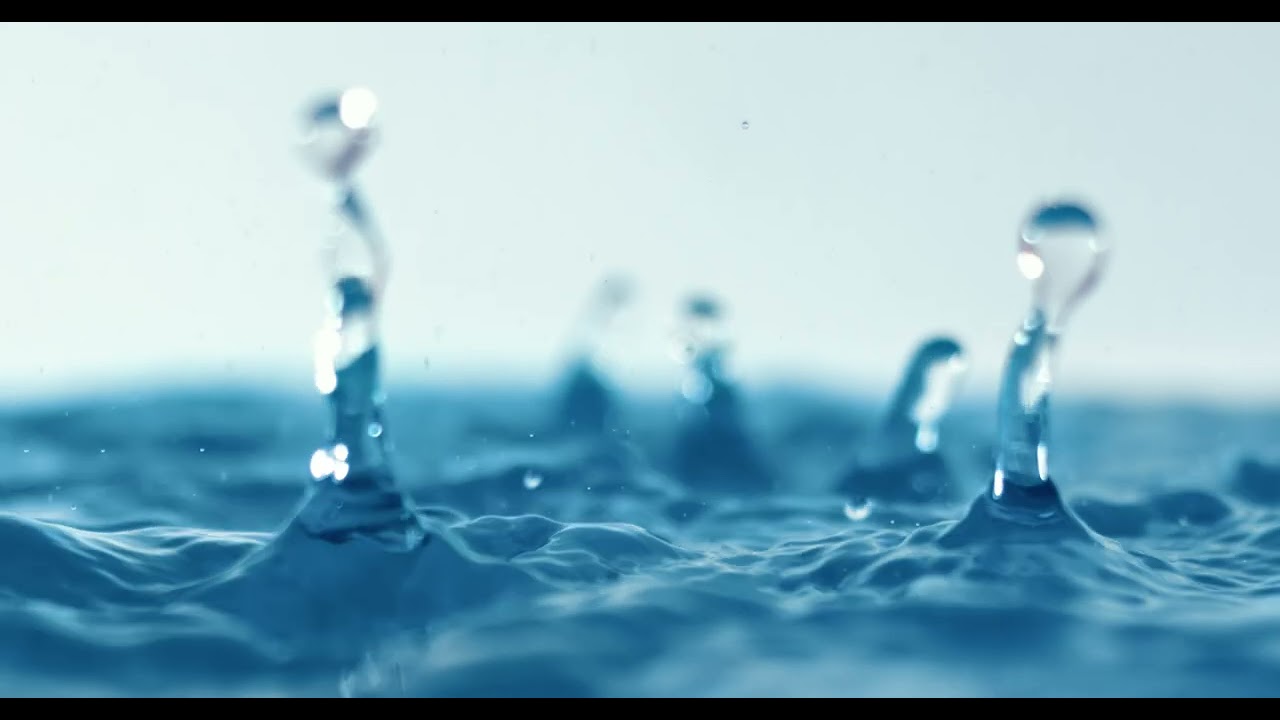 Rain water drops falling in super slow motion (4K)