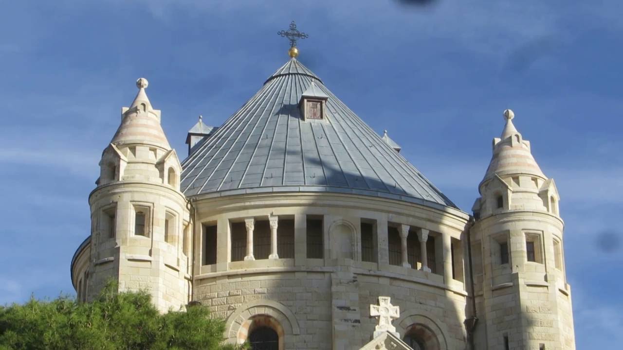 Dormition Abbey, Mount Zion Jerusalem - the west & less familiar side of the church