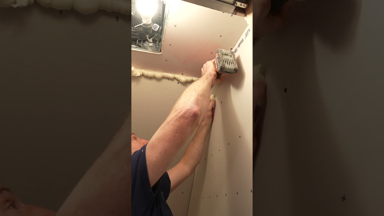 Spray Foam Drywall Trick