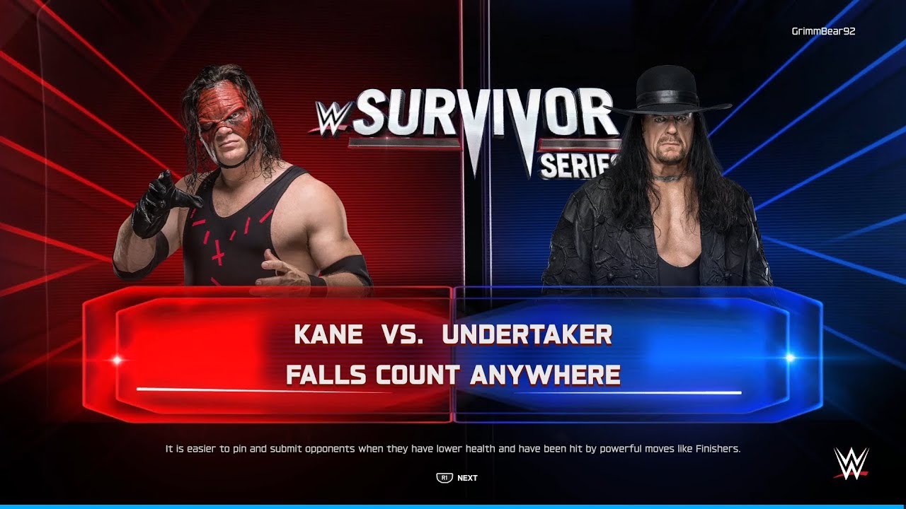 WWE 2K25 Undertaker vs Kane - Falls Count Anywhere - Survivor Series