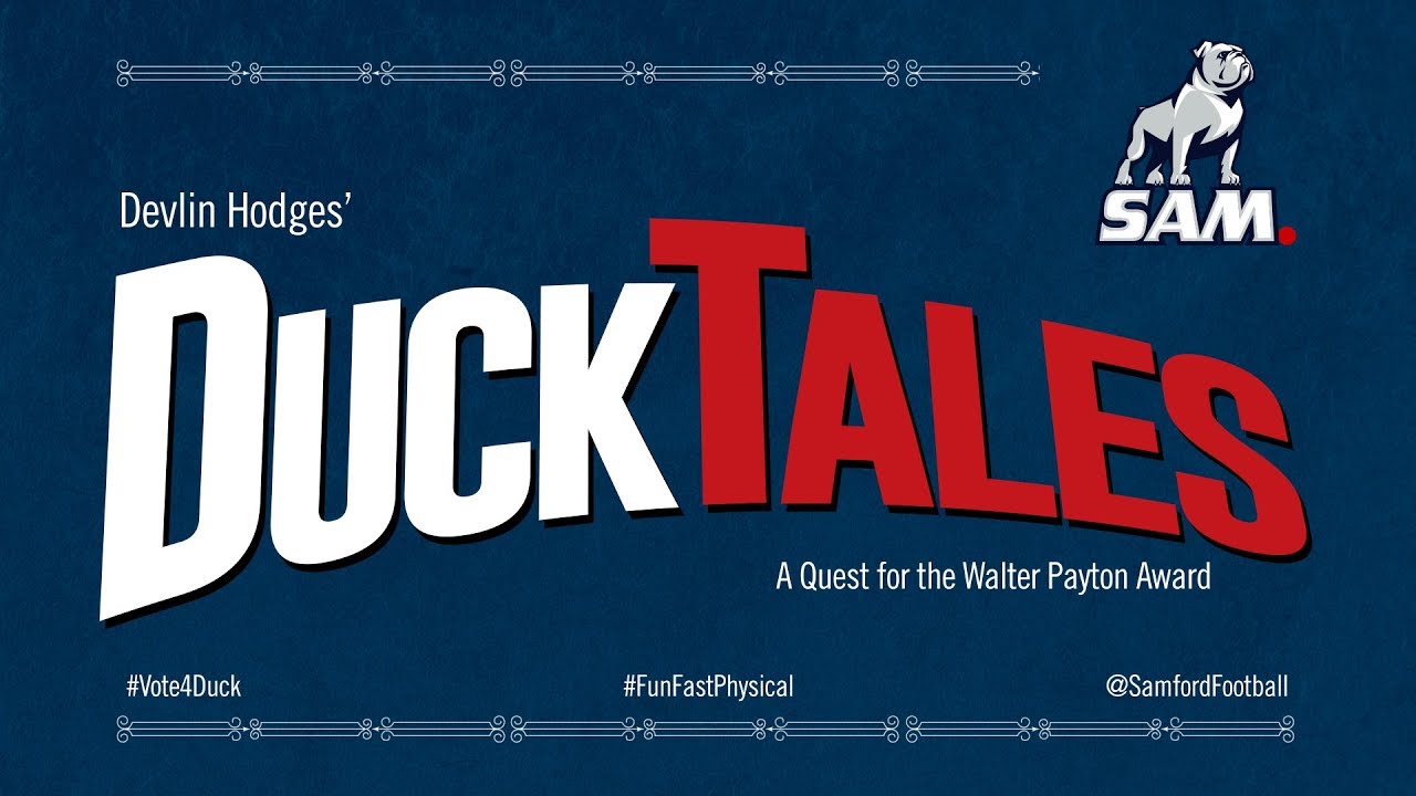 DEVLIN HODGES' DUCKTALES:  A QUEST FOR THE WALTER PAYTON AWARD