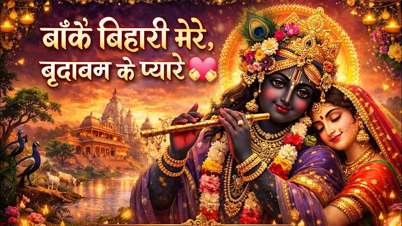 💖बांके बिहारी मेरा वृंदावन के प्यारे 🤗।Krishan Song।बांके बिहारी। #krishna #vrindavan #krishnabhajan