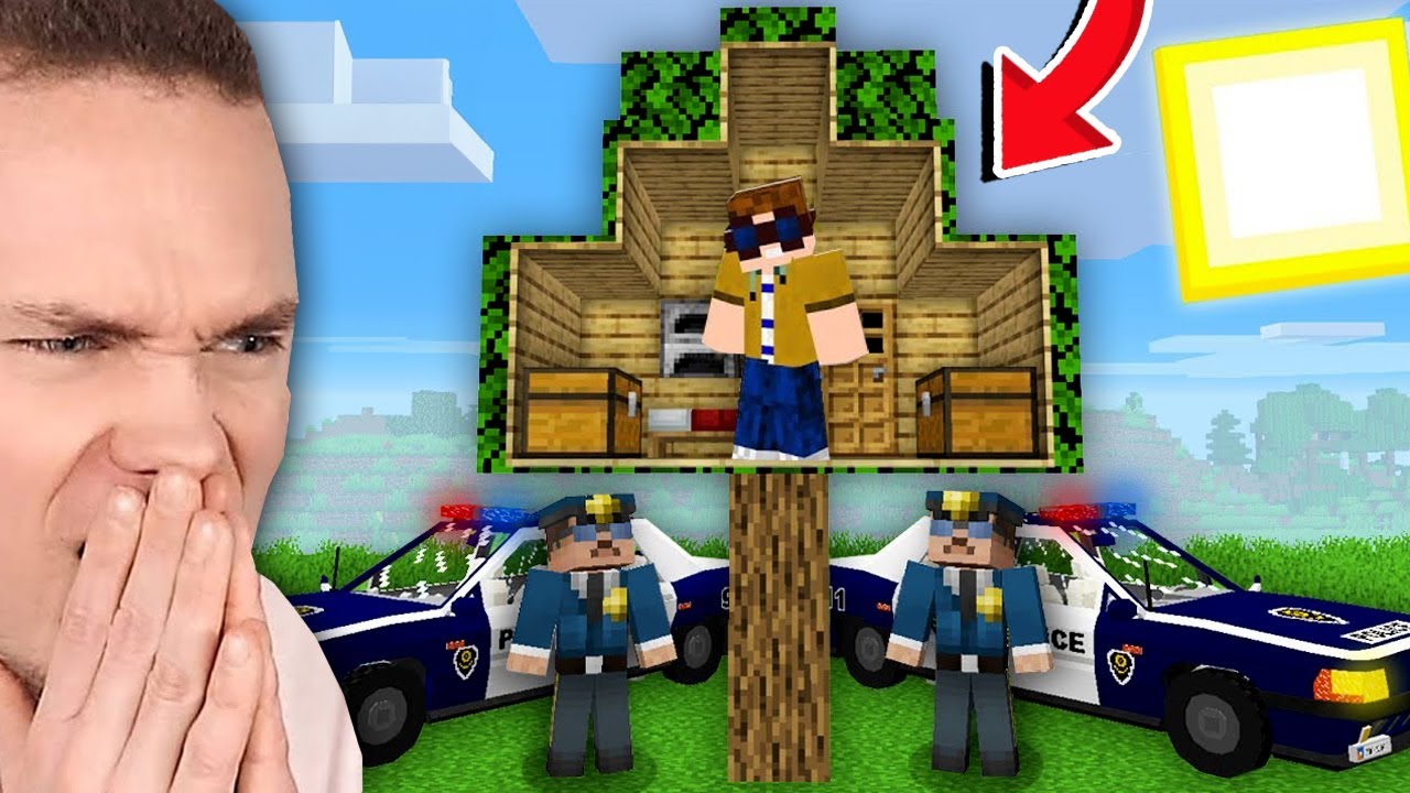 Ich FLÜCHTE mit GEHEIMER BAUM BASIS vor POLZEI... 😨