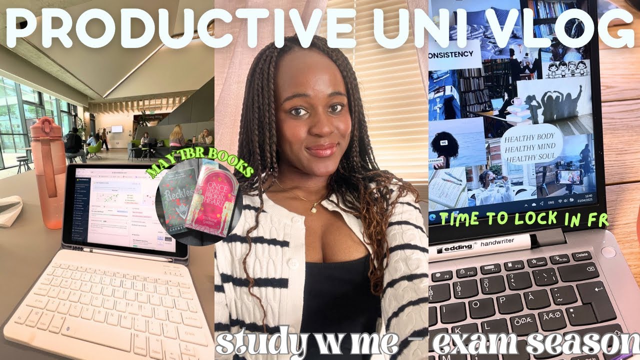 🎒💻Cancelled lectures, may book tbr, campus study w me, grwm