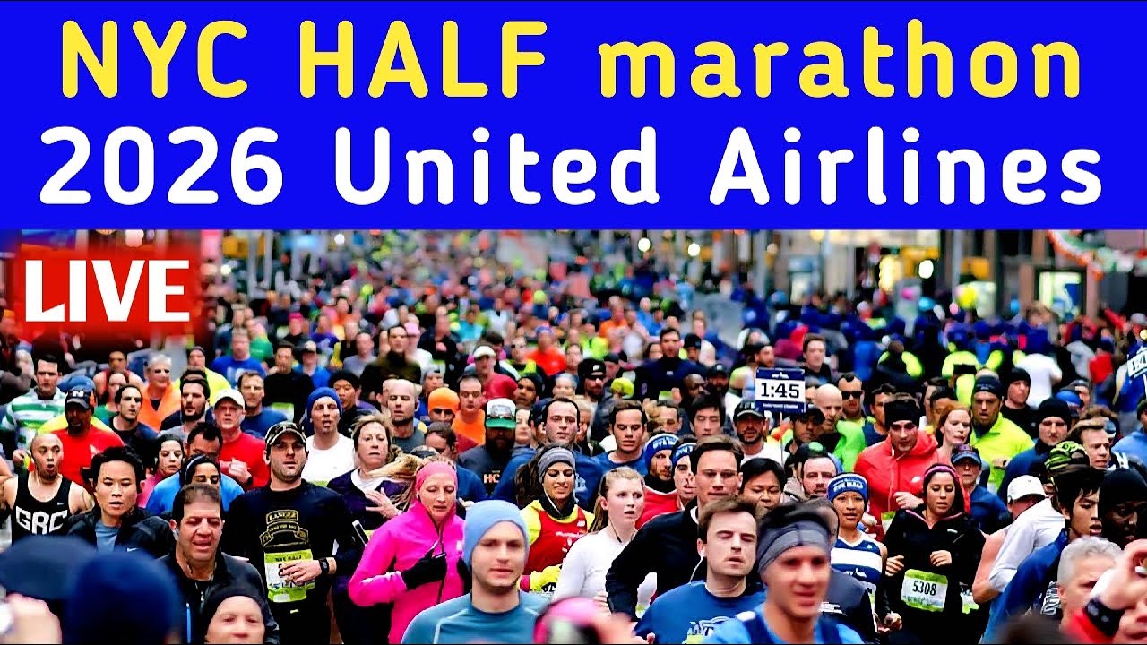 NYC HALF MARATHON 2026 LIVE 🏃🏽 United Airlines NYC Half Marathon 🏃🏾‍♀️ Times Square & more