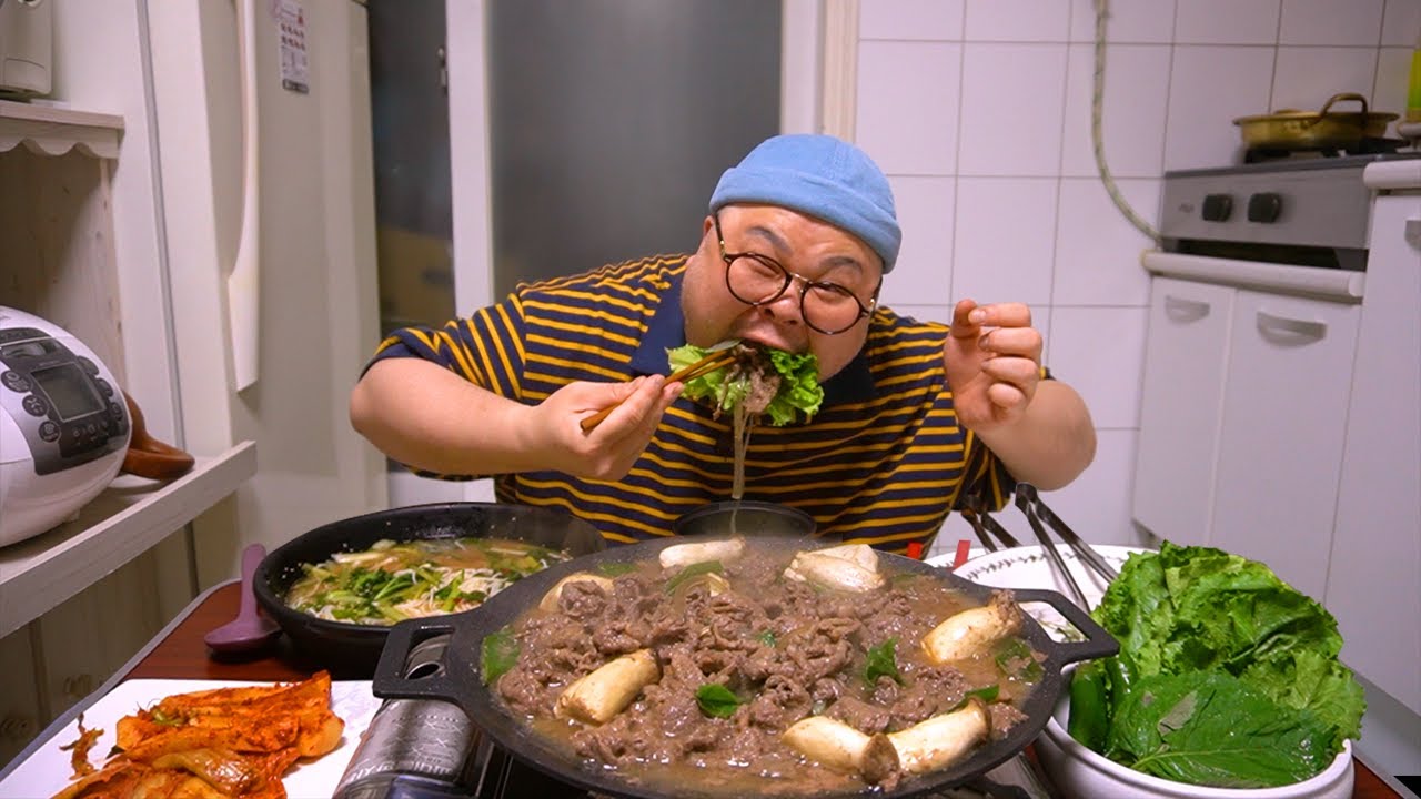 어머니의 한우불고기와 열무국수 먹방│일단 봐보세요! 다른거 필요없습니다. Mukbang Eatingshow[Bulgogi, Cold Kimchi Noodle]