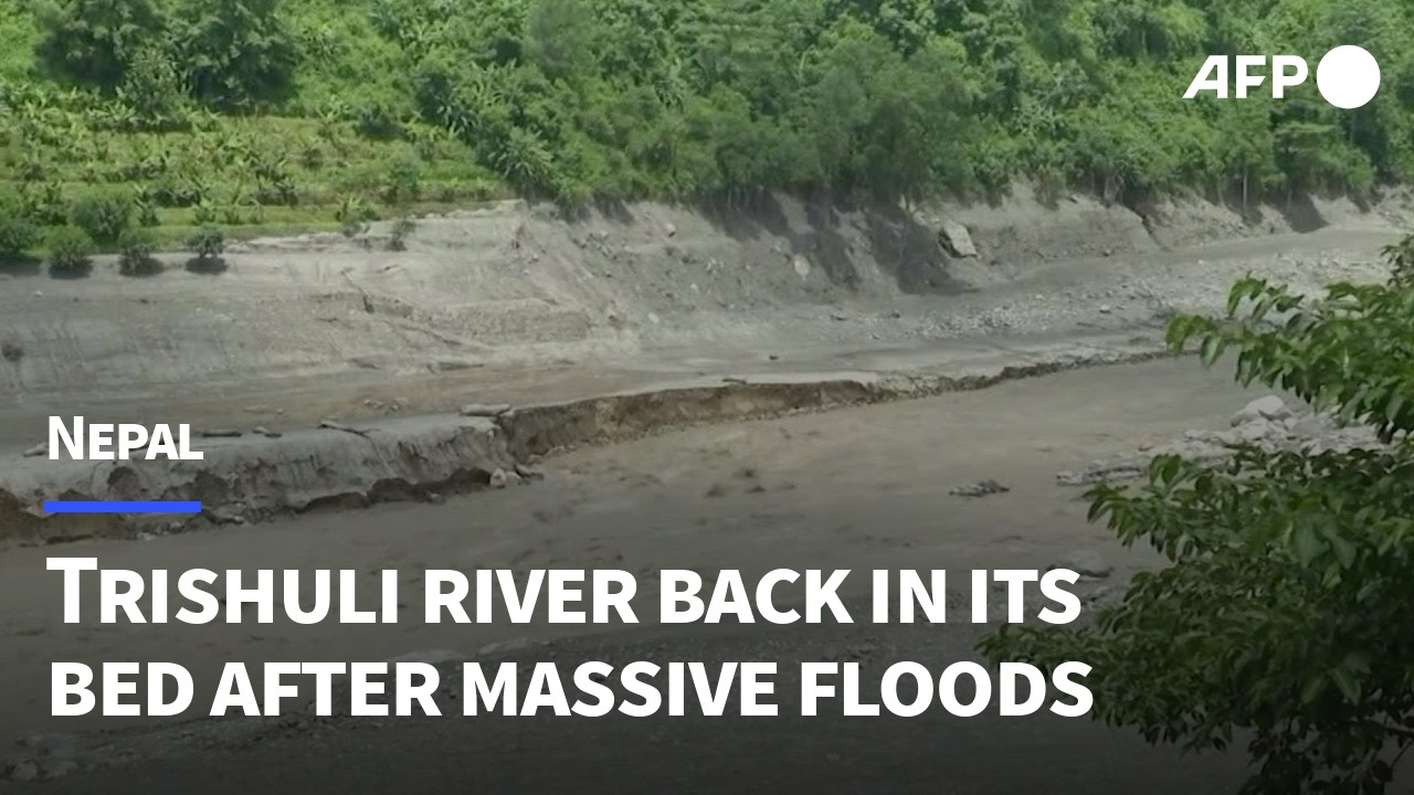 Scene of Trishuli River after Nepal-Tibet flash floods | AFP