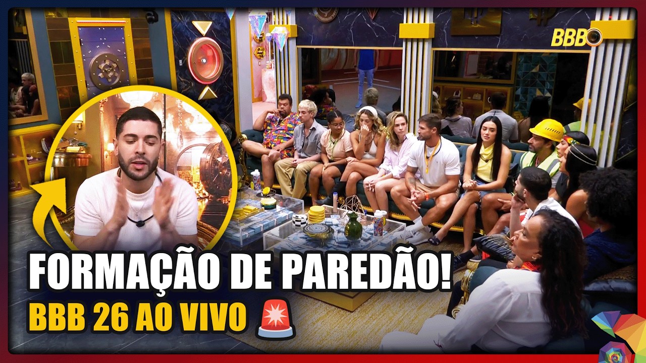 🚨 BBB 26 AO VIVO: noite decisiva na forma&ccedil;&atilde;o do pared&atilde;o!
