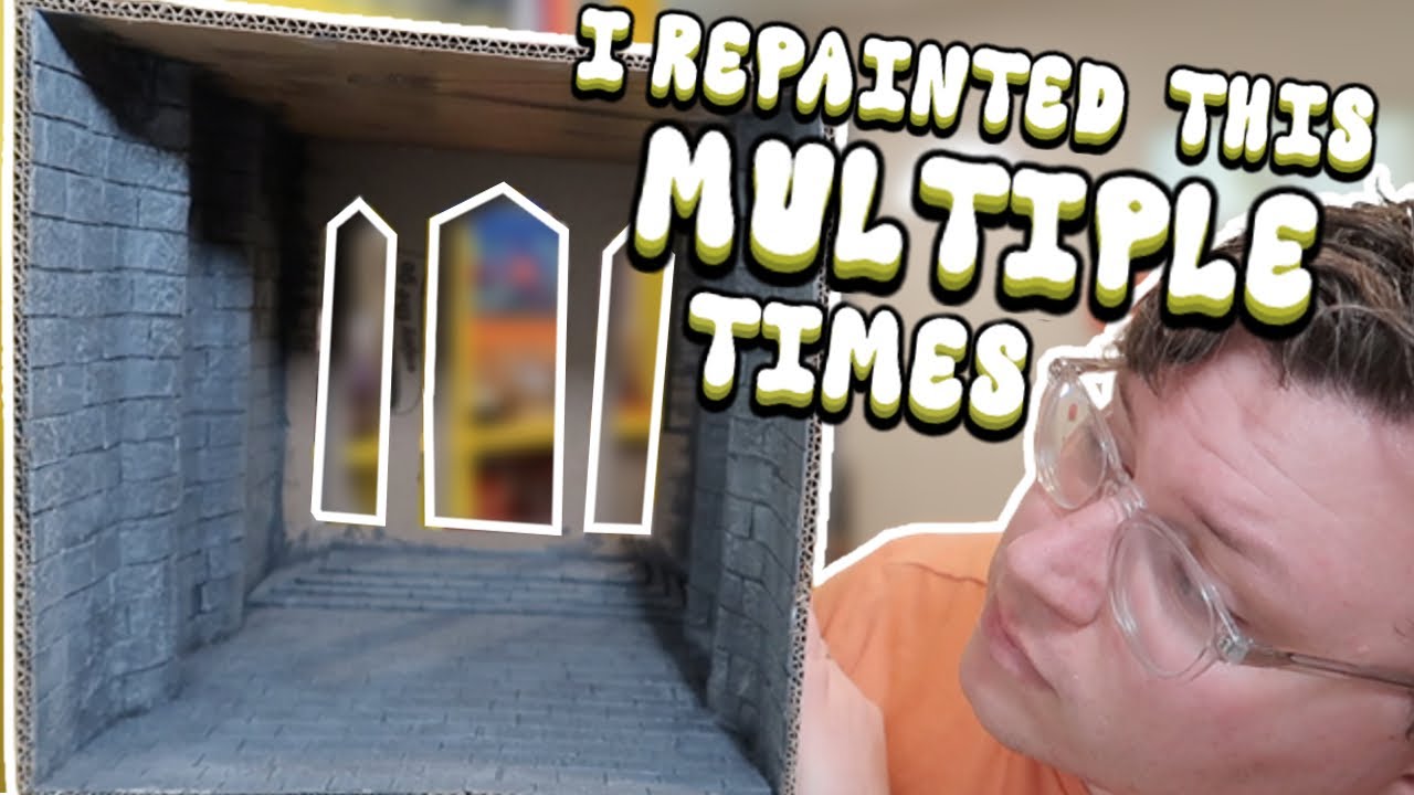 Painting Miniature Egg Carton Stones (DIY Cardboard Castle)