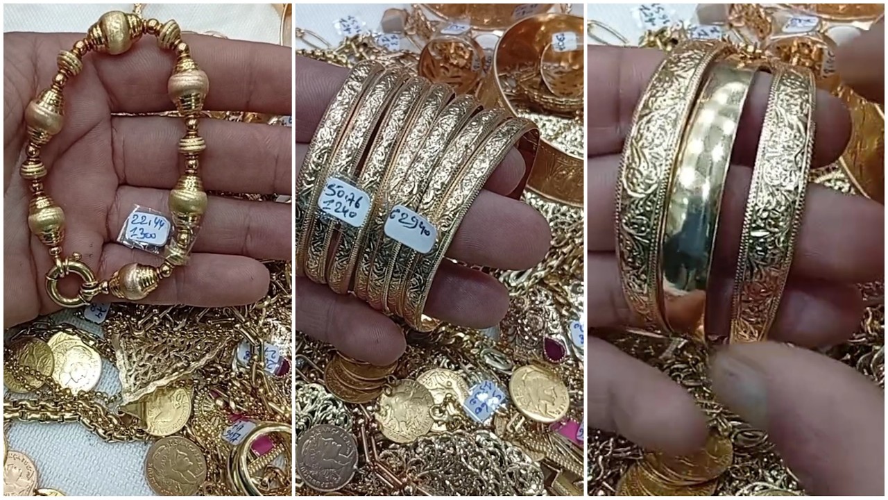 مجوهرات سكينة اليوم دارت واحد البرومو في الهميزات الذهب الحماق