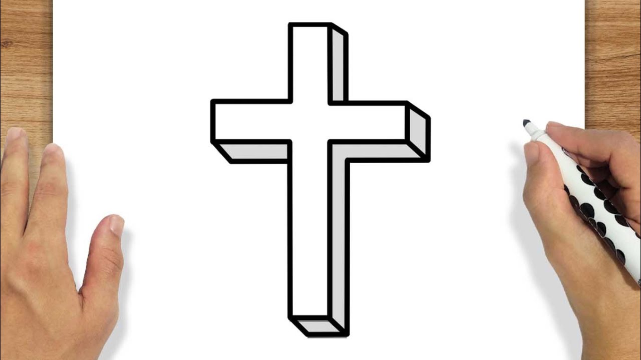 COMO DESENHAR UMA CRUZ 3D